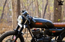 0 Amber Modified Yamaha RX135 Cafe racer Nagpur Hindustan Custom