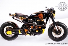 Modified Royal Enfield Classic 500 Cafe -Scrambler motorcycle