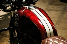 Modified Royal Enfield Continental GT Painting Cafe Racer by Eimor Customs
