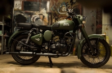 Army Green Royal Enfield Classic paint by Eimor Customs