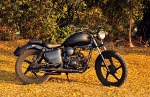 Royal Enfield Matte Black Paint Gujrat Patil Motorcycle PMS Motorcycle