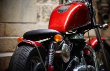Red Baron - 500cc Royal Enfield Modified Bobber by Bulleteer Customs