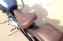 Restored Rajdoot Modified by Ayas Custom Motorcycle bobber seat pillion