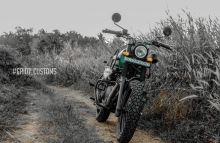 Modified Royal Enfield Himalayan Headlight Change by GRID7 Customs