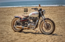 Classic Royal Enfield beach tracker by Inline3 Custom Motorcycles