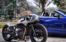 Salt Flat Racer in India Inline 3 Custom Motorcycle