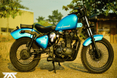 Modified Royal Enfield Classic Blue paint