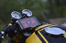 Modified Bajaj Pulsar 150 Café Racer Motorcycle GPS Mobile Holder by The Hustler Moto