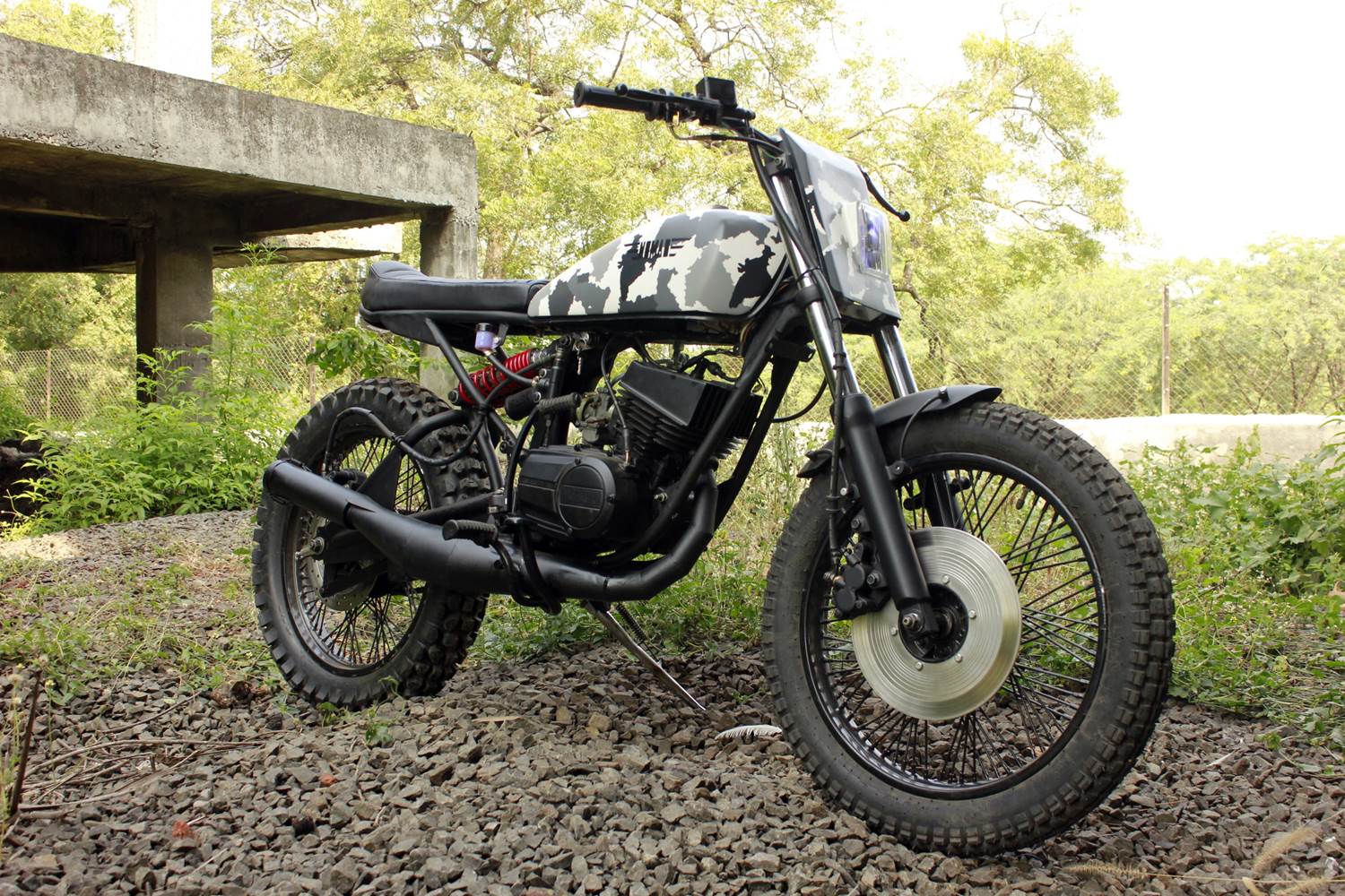 Yambam ~ Yamaha RX100 Scrambler Nomad Motorcycles Pune