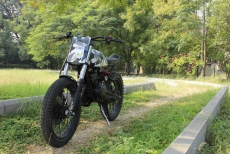 Modified Yamaha RX100 Scrambler by Nomad Motorcycles Pune