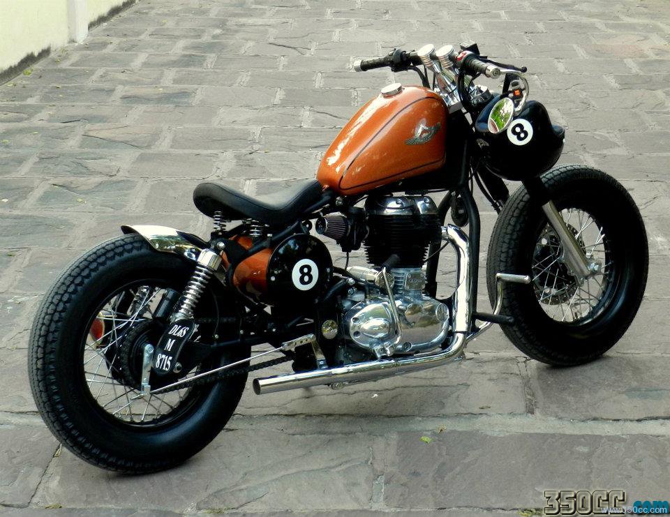 8 Ball Rajputana Custom Motorcycle Bobber Using Royal Enfield India01 Custom Cafè Racer