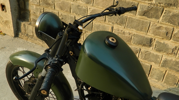 Sepoy-military-green-royal-enfield-matte-finish-painted-bullet-by-bobber-chopper-mc-bc-studio-01