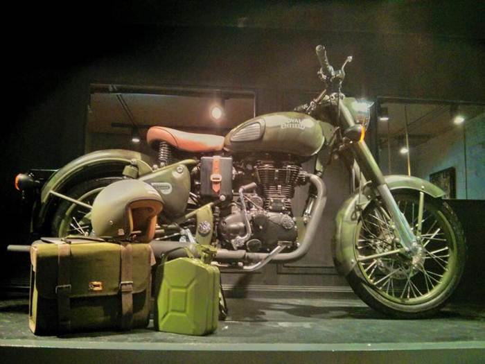 Royal Enfield to launch limited edition camouflage  Battle Green Despatch export model 2015