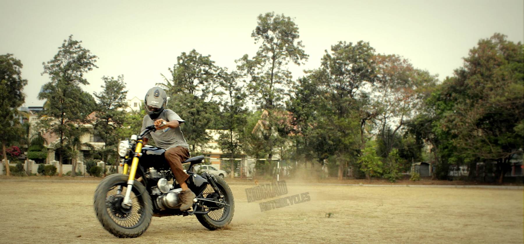 Modified Royal Enfield Scrambler off roading~ Nomad Motorcycles