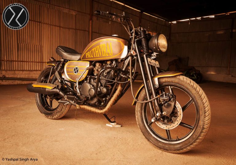 Pruthviraj ~ bobbed Bajaj Pulsar by Dochaki