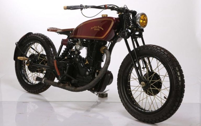 Barood ~ a pure retro transformation of Royal Enfield by Bombay Custom Works