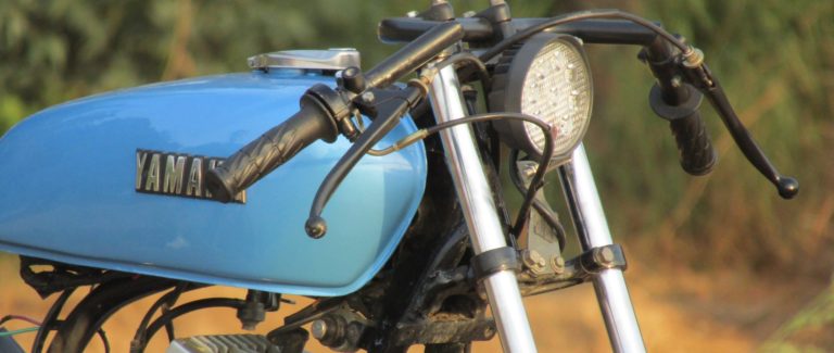 Modified Yamaha RX 100 Cafe Racer