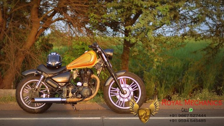 Outlaw – Old School Bobber charm on Royal Enfield Thunderbird