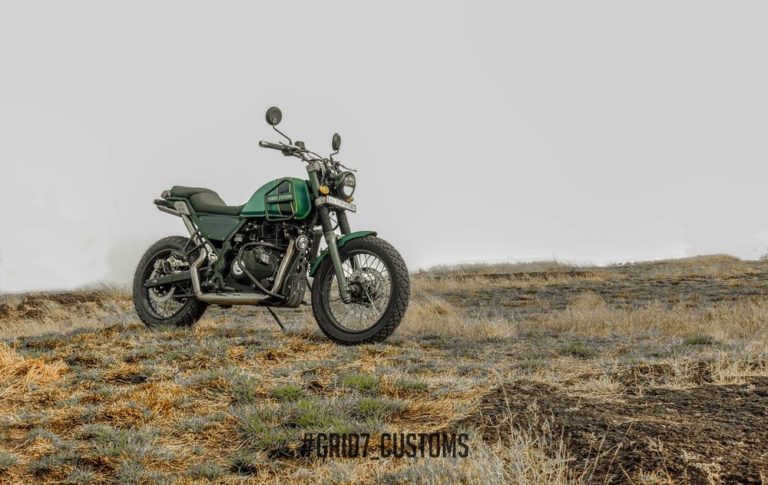 Restored Royal Enfield Himalayan by GRID7 Customs