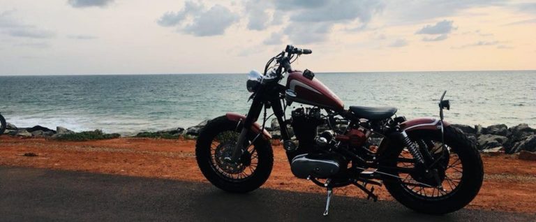 Royal Enfield Standard 350 Softail bobber by Kickstart Custom Motorcycles