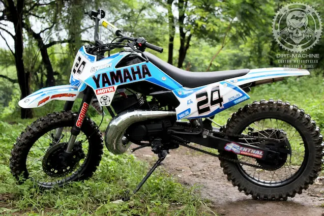 Dirt Machine Custom Indore built Yamaha RX 135 motocross style dirt bike