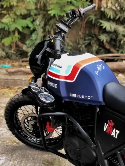6. Custom painted Royal Enfield Scram 411 tank design
