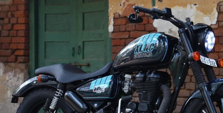 Blue Vive – basic mod on a Royal Enfield