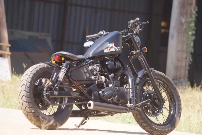 EBS Customs Bombay Royal Enfield Classic bobber build side profile