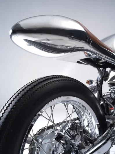 Bandit9 Arthur II custom motorcycle brushed aluminium finish