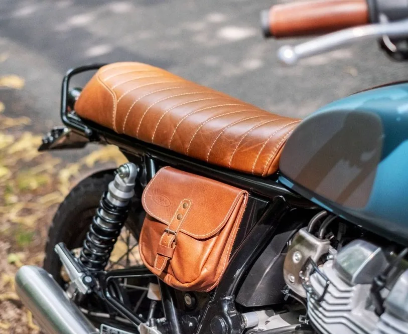 leather Custom seat and upholstery on BAAK Interceptor 650