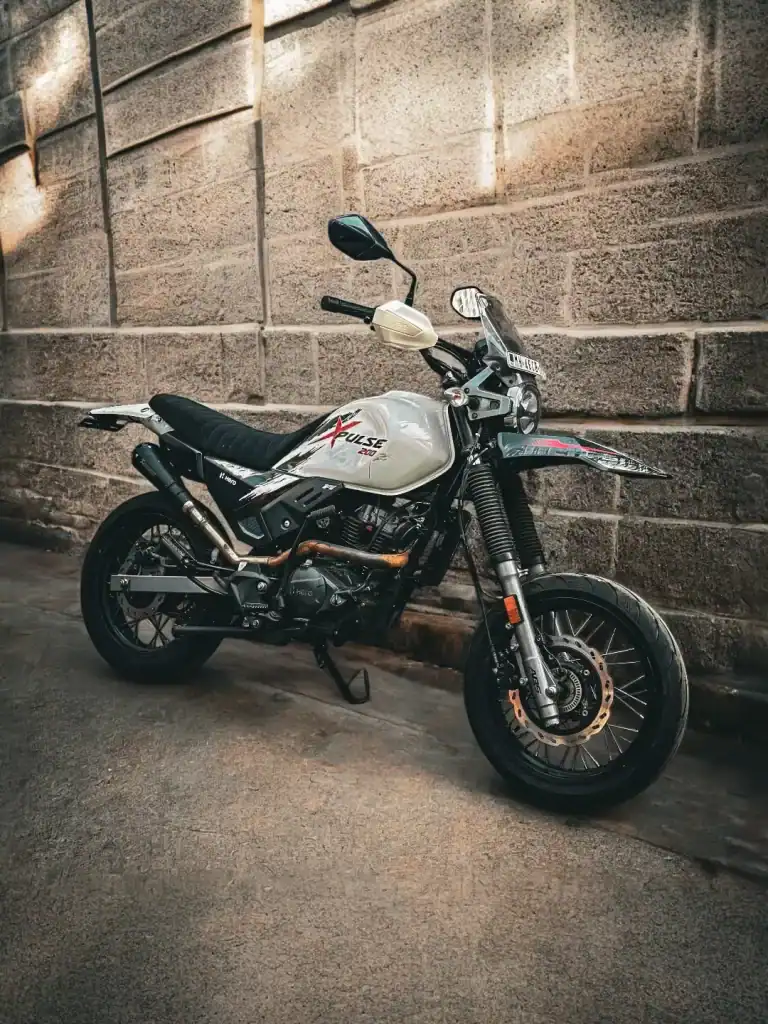 Custom fuel tank detailing on Xpulse motorcycle by Bombay Custom Works