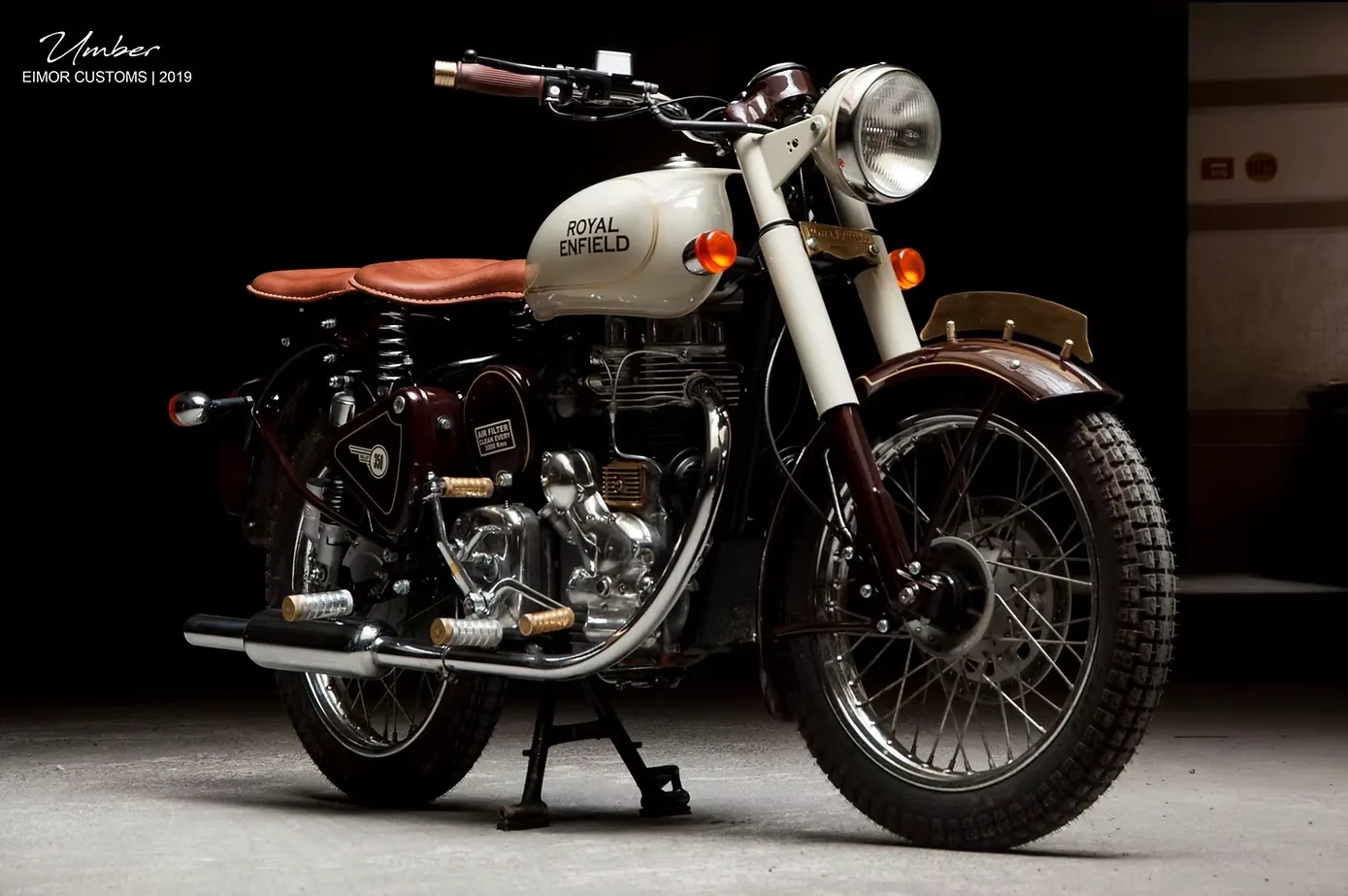 UMBER custom Royal Enfield Standard 350 built by Eimor Customs