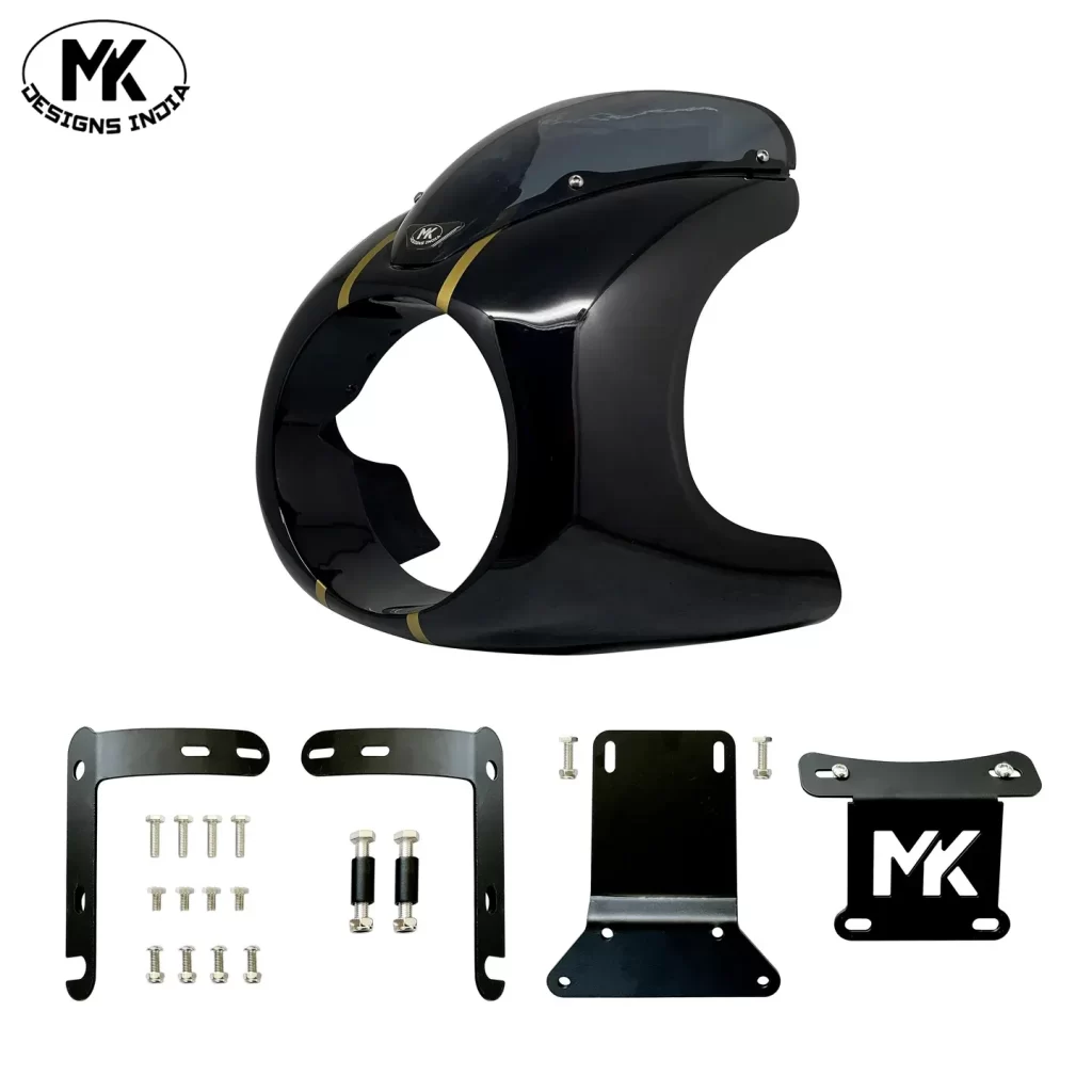 Royal Enfield café racer with custom fairing kit