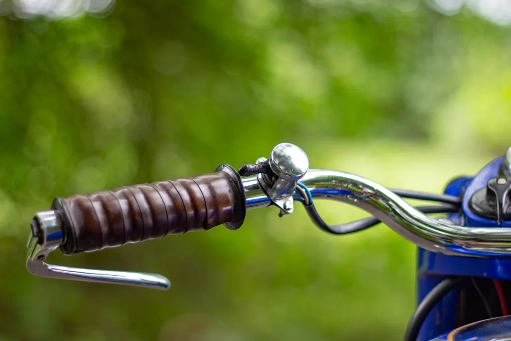Side view of a diesel-powered Royal Enfield Bullet 350 custom build