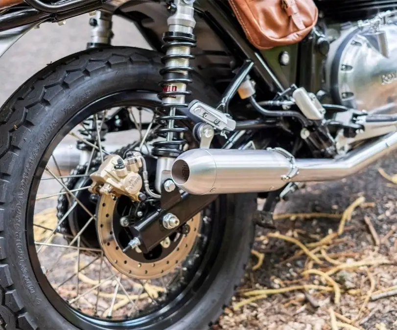 Rear fender and tail section on BAAK Motorcycles Interceptor 650