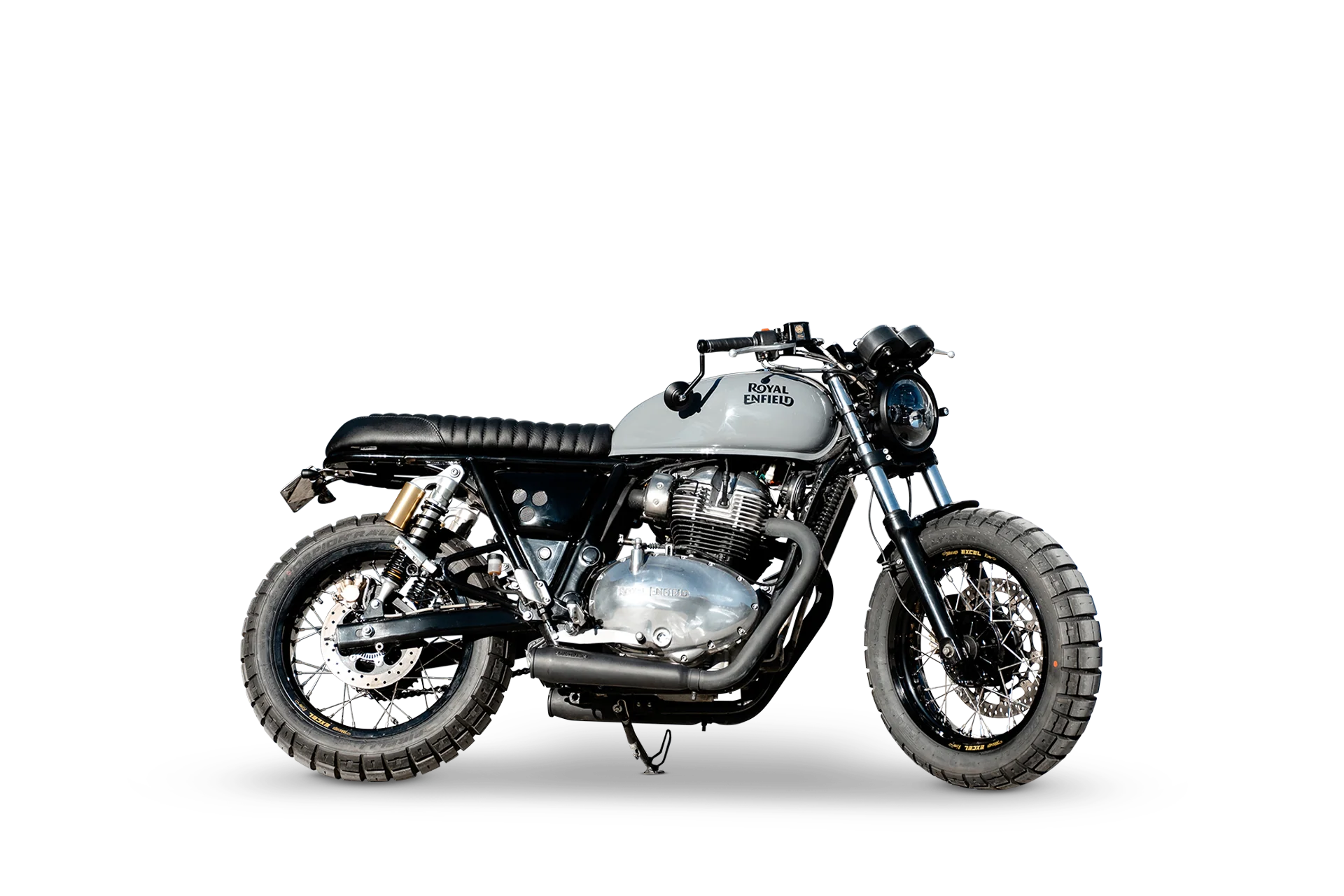 Royal Enfield Interceptor 650 scrambler custom build by Purpose Built Moto