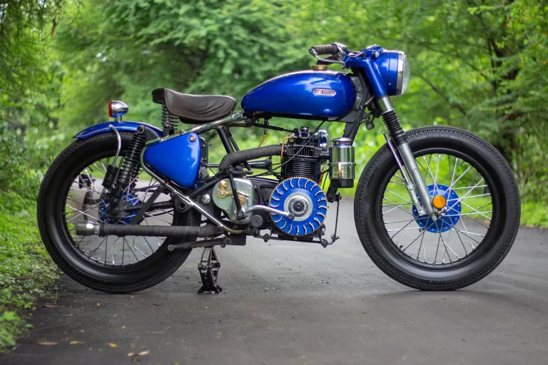 Diesel Royal Enfield Bullet 350 custom motorcycle built by Time Cycles