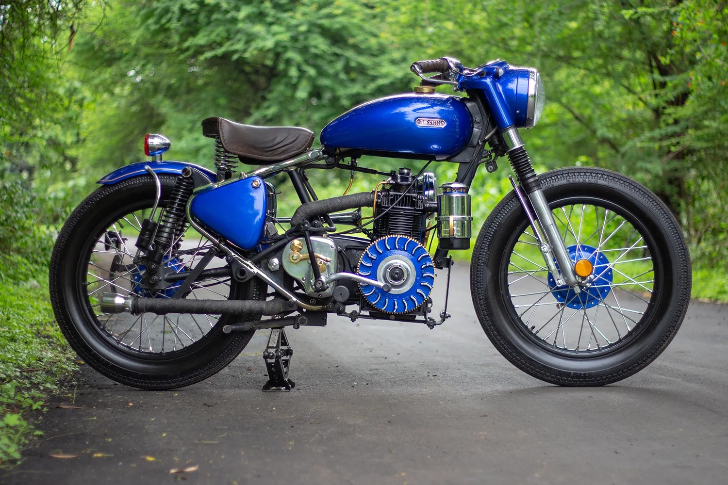 Diesel Royal Enfield Bullet 350 custom motorcycle built by Time Cycles