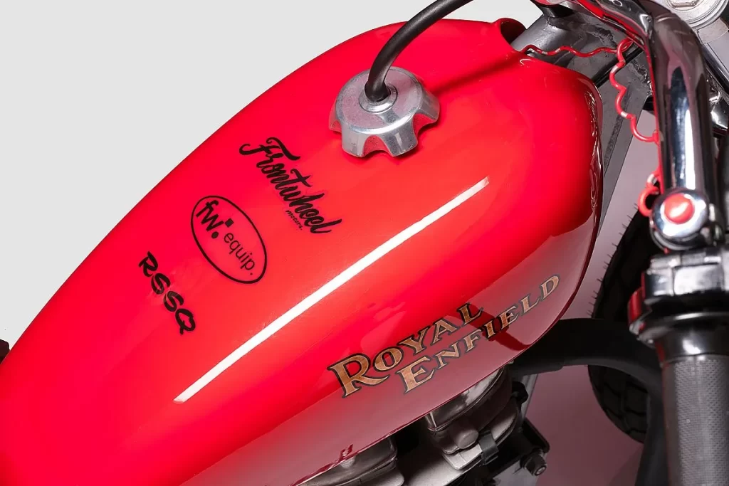 Frontwheel Motors Jakarta custom motorcycle workshop Royal Enfield tracker