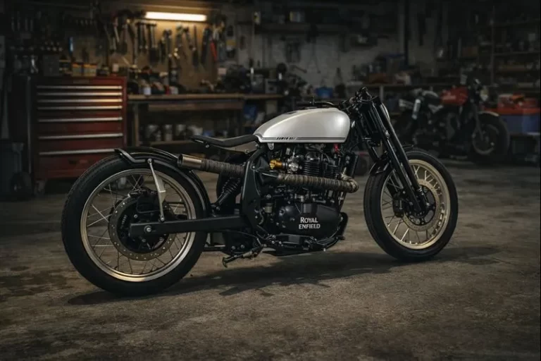 Royal Enfield Shotgun 650 custom motorcycle built by Bombay Custom Works