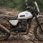Yezdi Adventure Rally Pro custom wrap by Bombay Custom Works covered in mud off-road