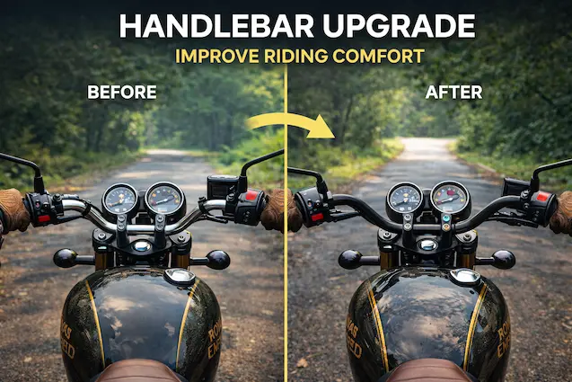 Royal Enfield Touring Handlebar Upgrade for Comfortable Riding