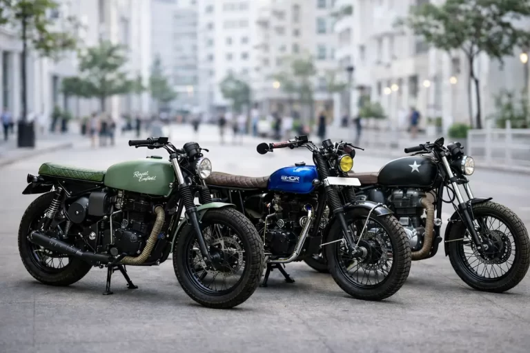 Royal Enfield Classic 350 cafe racer custom build modified motorcycle India