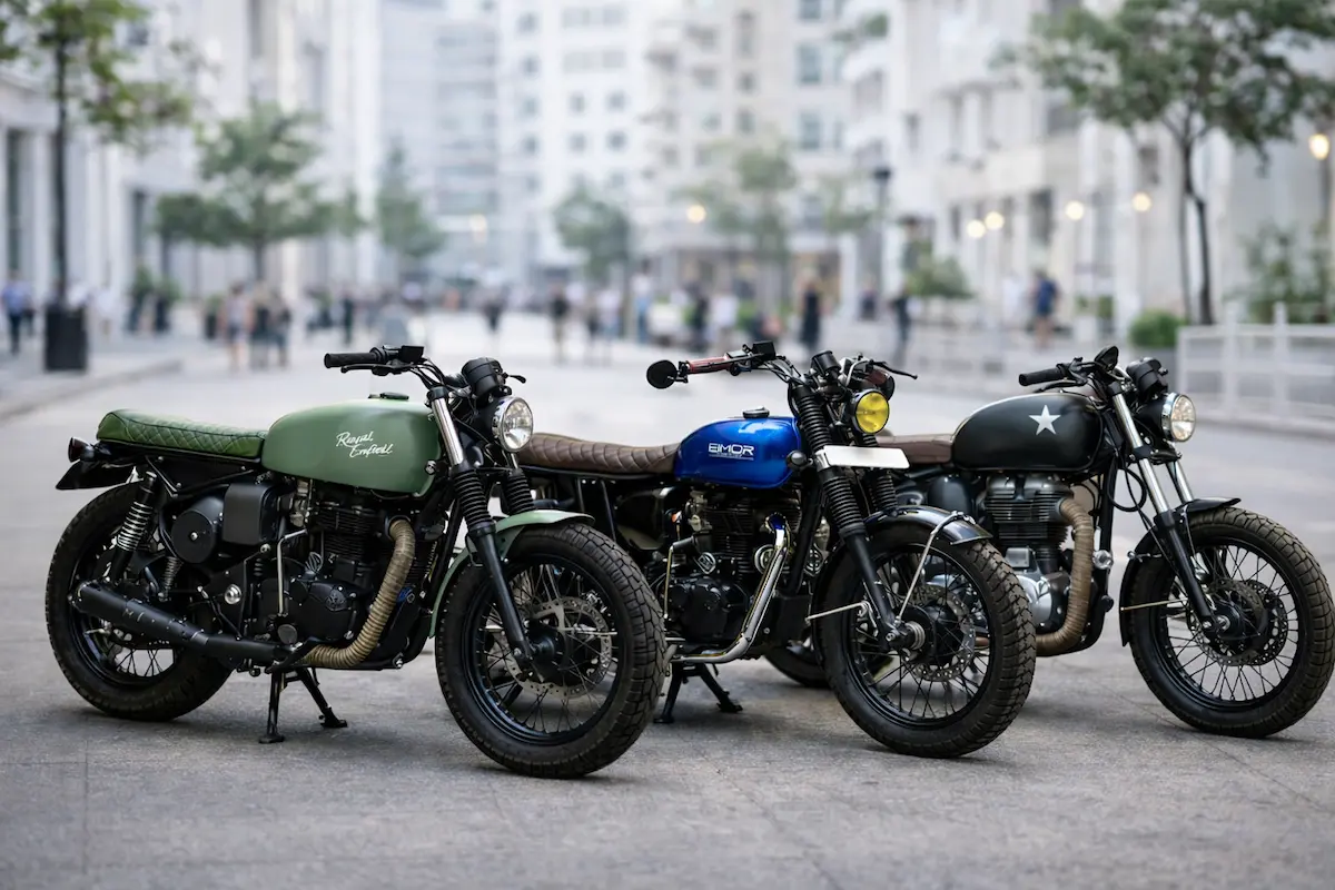 Royal Enfield Classic 350 cafe racer custom build modified motorcycle India