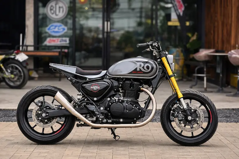 Royal Enfield Hunter 350 custom build with aftermarket parts