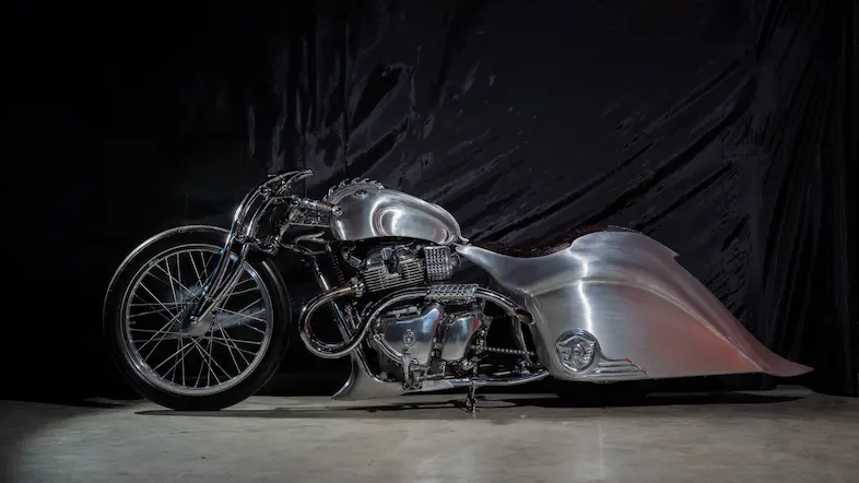 Indonesia-built Royal Enfield Phoenix from AMS Garage on display at Kustomfest