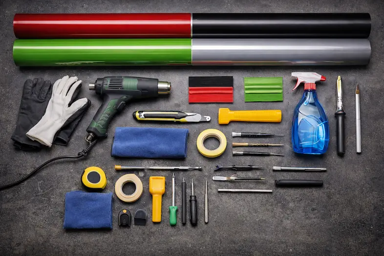 Tools and Material used for Motorcycle Vinyl Wrap 2026